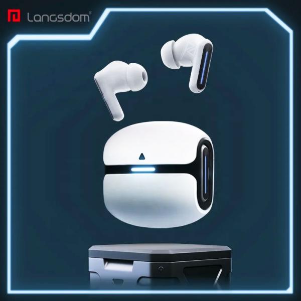 ایرپاد و هندزفری گیمینگ بیسیم لنگزدام Langsdom TG12 Theta Pro White