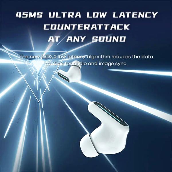 ایرپاد و هندزفری گیمینگ بیسیم لنگزدام Langsdom TG12 Theta Pro White