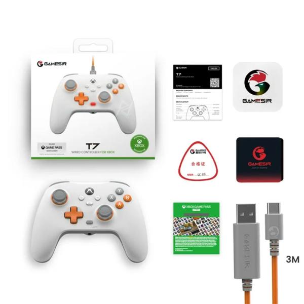 دسته بازی سیمی XBox و PC گیمسر Gamesir T7 White