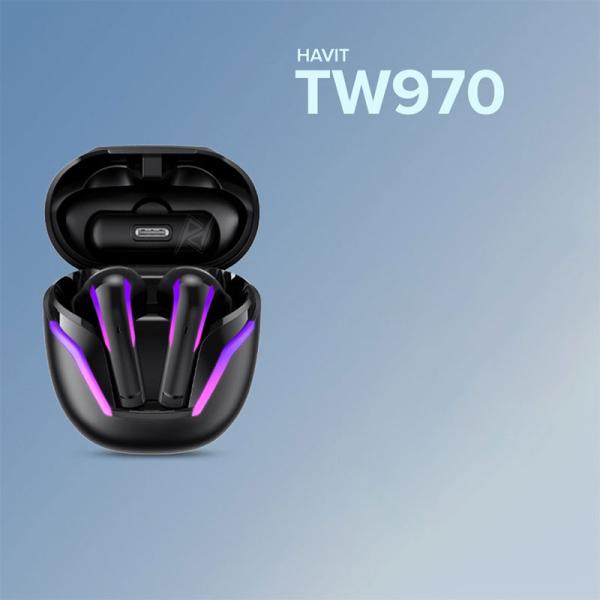 ایرپاد و هندزفری گیمینگ بیسیم هویت HAVIT TW970 Black