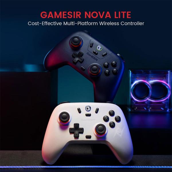 دسته بازی حرفه ای بیسیم PC/Android/iOS/NIntendo گیمسر Gamesir T4n Nova Lite White