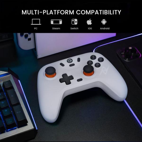 دسته بازی حرفه ای بیسیم PC/Android/iOS/NIntendo گیمسر Gamesir T4n Nova Lite White