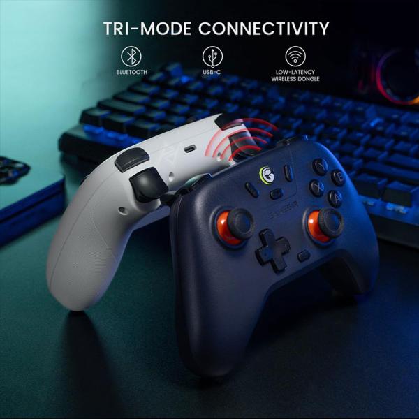 دسته بازی حرفه ای بیسیم PC/Android/iOS/NIntendo گیمسر Gamesir T4n Nova Lite White