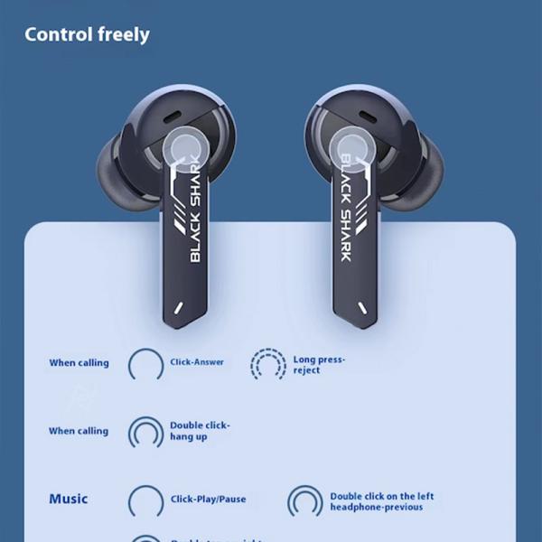 ایرپاد و هندزفری گیمینگ بیسیم بلک شارک Black Shark JoyBuds Plus