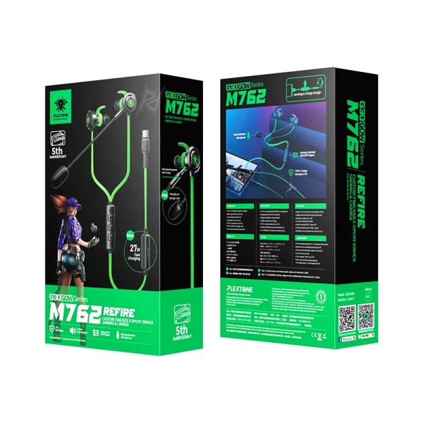 هندزفری گیمینگ سیمی تایپ سی پلکستون Plextone M762 Type-C