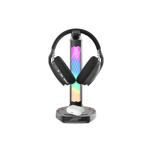 استند هدفون RGB و شارژر بیسیم پرودو گیمینگ Porodo Gaming PDX527