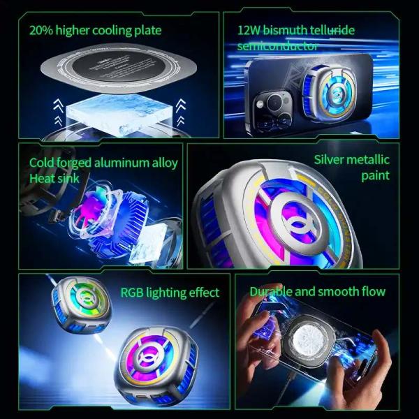 فن خنک کننده مگنتیک گوشی موبایل پلکستون Plextone EX2 Ultra