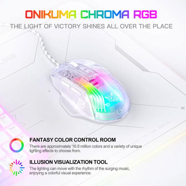 موس سیمی گیمینگ اونیکوما Onikuma CW923 12800DPI