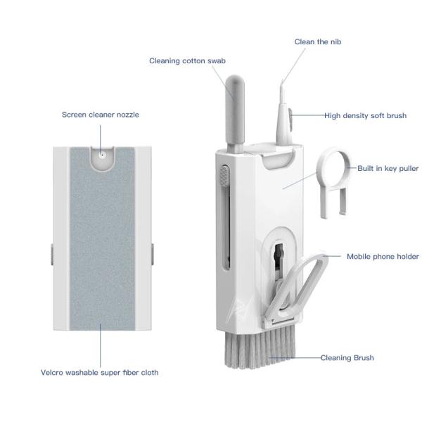 کیت تمیز کننده گیمینگ ۸ در ۱ Q8 8 in 1 Multifunctional Cleaning Kit