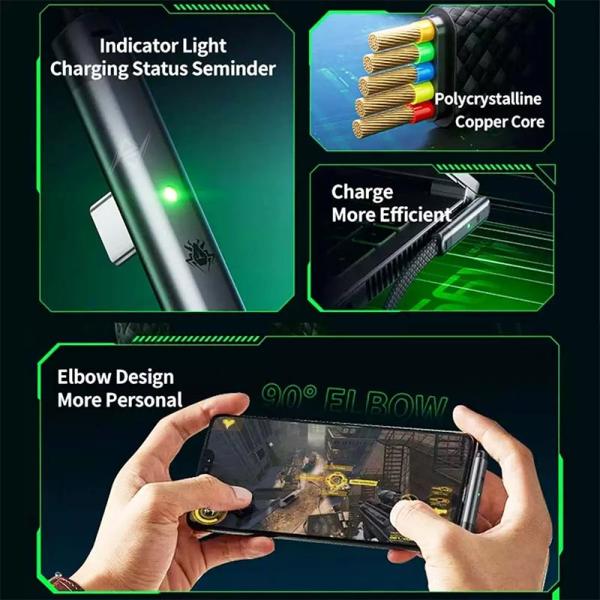 کابل گیمینگ موبایل و آیپد پلکستون Plextone T100