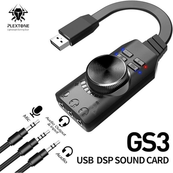کارت و تقویت کننده صدای گیمینگ 7.1 پلکستون Plextone GS3 II