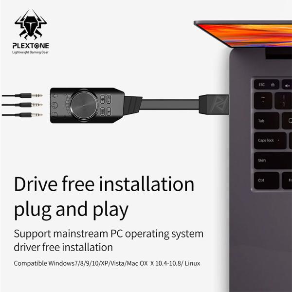 کارت و تقویت کننده صدای گیمینگ 7.1 پلکستون Plextone GS3 II