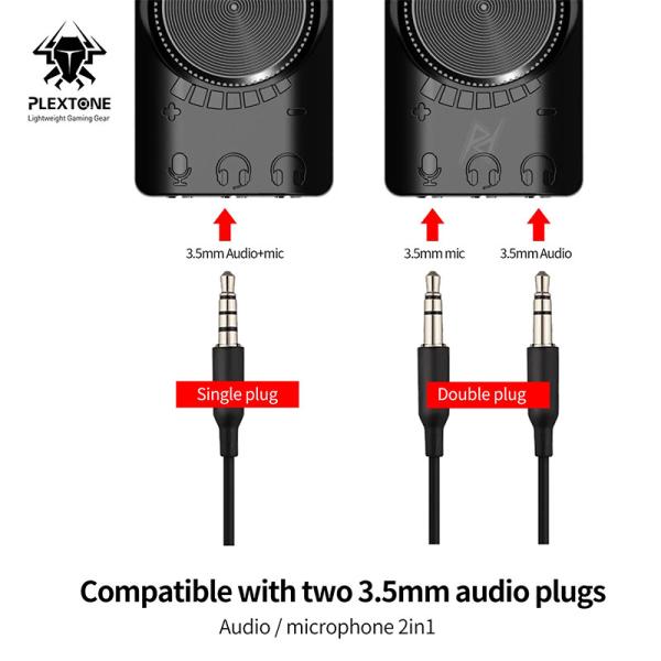 کارت و تقویت کننده صدای گیمینگ 7.1 پلکستون Plextone GS3 II