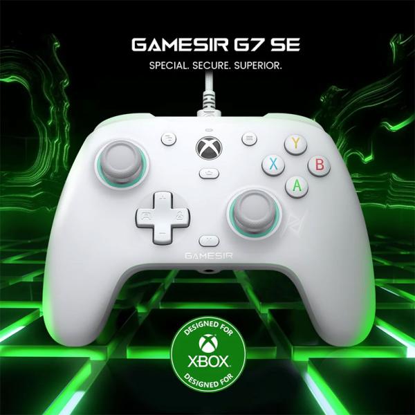 دسته بازی سیمی XBox و PC گیمسر Gamesir G7 SE White