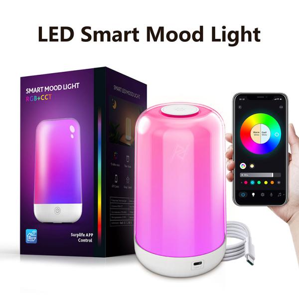 چراغ RGB رومیزی شارژی لمسی هوشمند ZJ-BBLA-RGBWW Smart Mood Light
