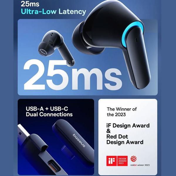 ایرپاد و هندزفری گیمینگ بیسیم بیسوس Baseus AeQur G10 True Wireless Earphones