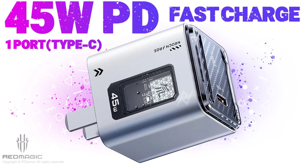 خرید آداپتور گیمینگ ردمجیک با بهترین قیمت DAO Energy Block 45W mini GaN Charger