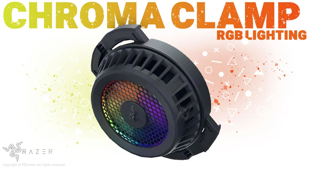 Razer Phone Cooler Chroma Clamp Gaming phone cooler خرید خنک کننده موبایل ریزر با بهترین قیمت Razer Phone Cooler Chroma Clamp