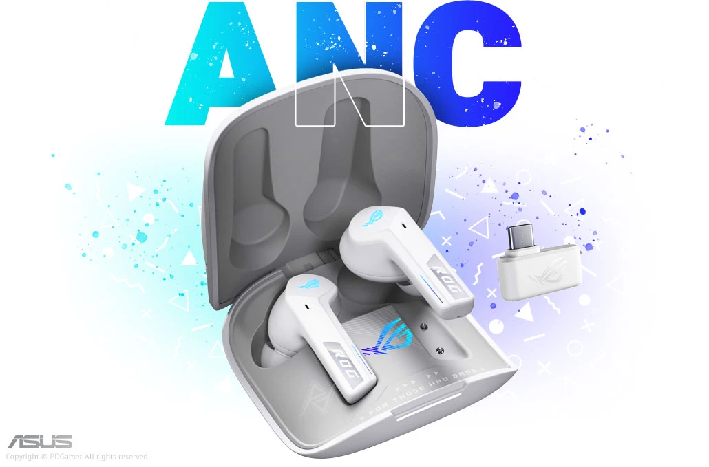 Asus ROG Cetra TWS White Gaming Earphones خرید ایرپاد گیمینگ ایسوس با بهترین قیمت Asus ROG Cetra TWS White