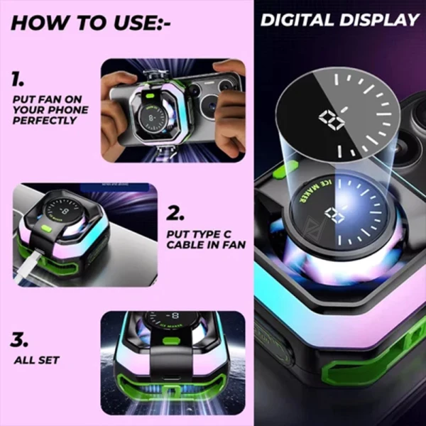 فن خنک کننده مگنتیک گوشی موبایل  JS86