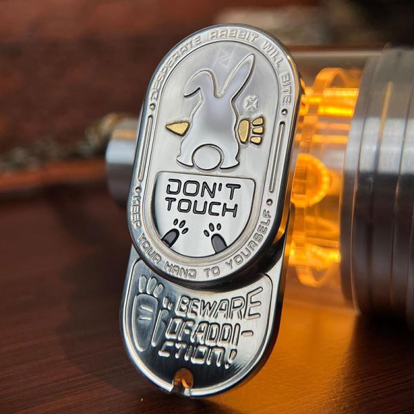 فیجت اسلایدر چرخشی Rabbit Push Rotation Slider Fidget Silver
