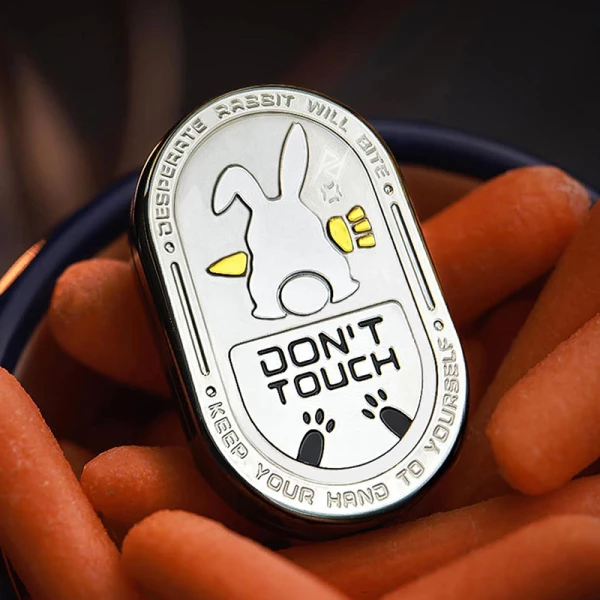 فیجت اسلایدر چرخشی Rabbit Push Rotation Slider Fidget Silver