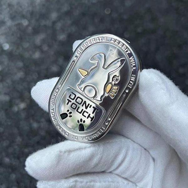 فیجت اسلایدر چرخشی Rabbit Push Rotation Slider Fidget Silver