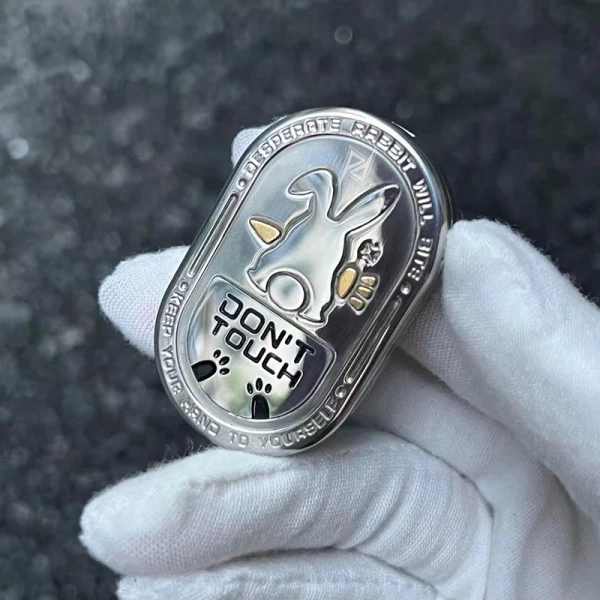 فیجت اسلایدر چرخشی Rabbit Push Rotation Slider Fidget Silver