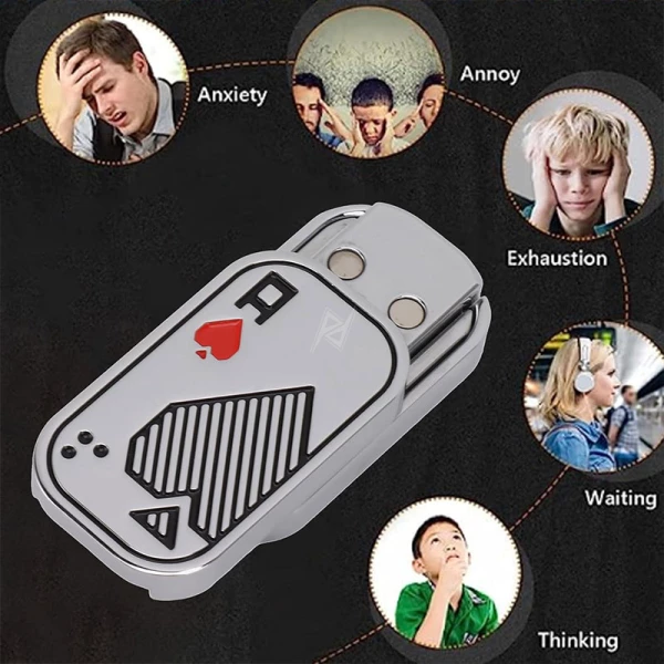 فیجت اسلایدر فلزی Card Three-Layer Magnetic Slider Fidget Silver