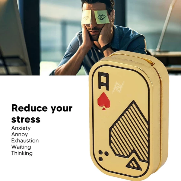 فیجت اسلایدر فلزی Card Three-Layer Magnetic Slider Fidget Gold