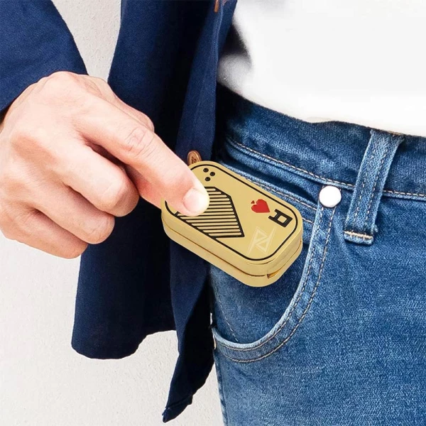 فیجت اسلایدر فلزی Card Three-Layer Magnetic Slider Fidget Gold