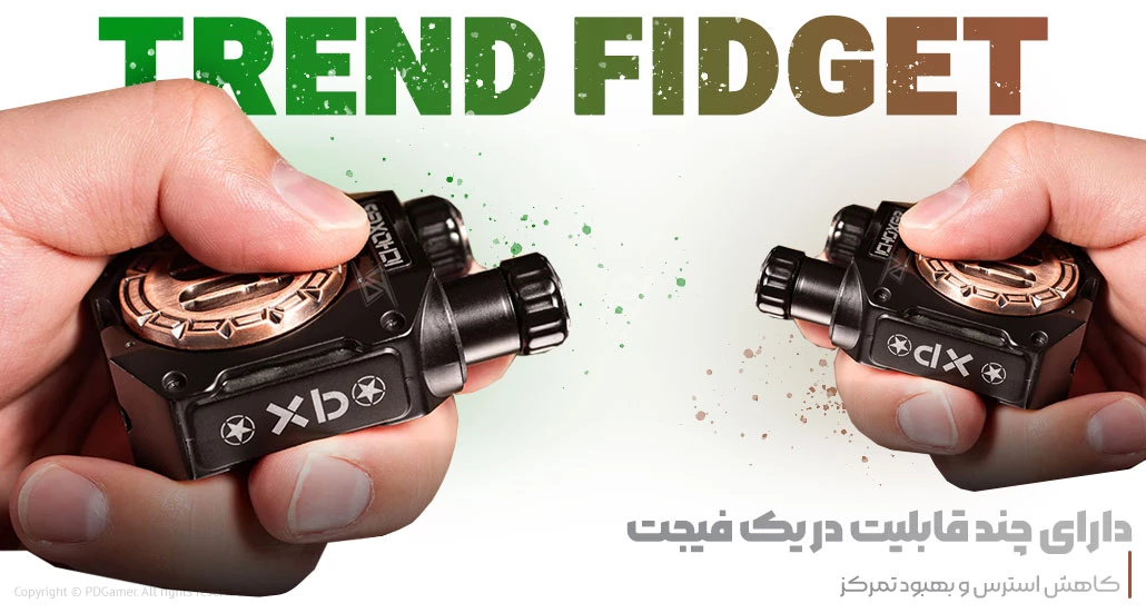  بهترین قیمت فیجت فلزی ضد استرس چند کاره JS85