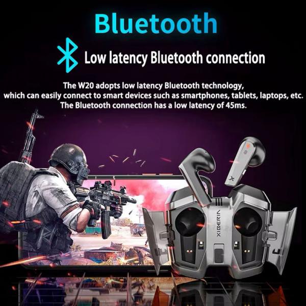 ایرپاد و هندزفری گیمینگ بیسیم زیبریا Xiberia W20 Dual Mode