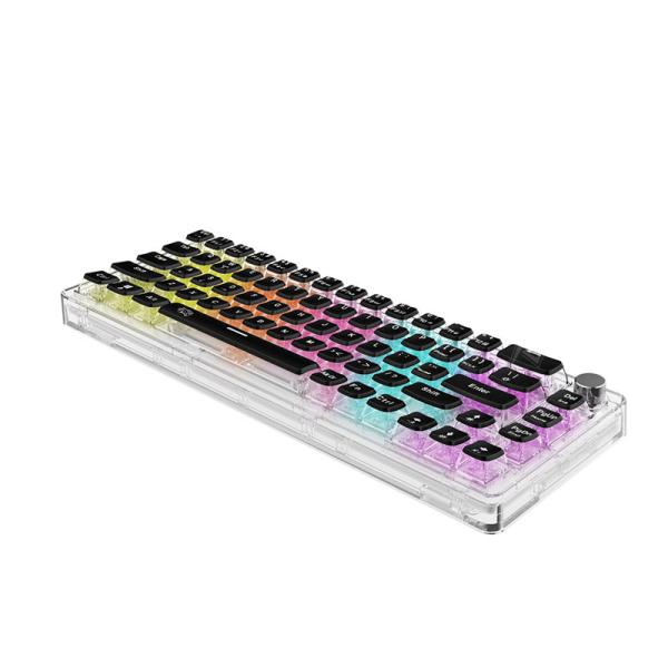کیبورد گیمینگ شیشه ای سیمی RGB پرودو گیمینگ Porodo Gaming PDX223