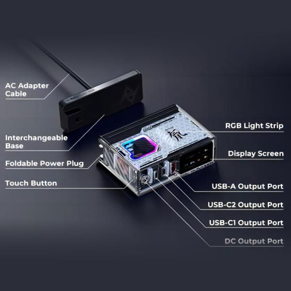 آداپتور حرفه ای و فست شارژ همه منظوره رد مجیک RedMagic DAO GaN Charger 150W