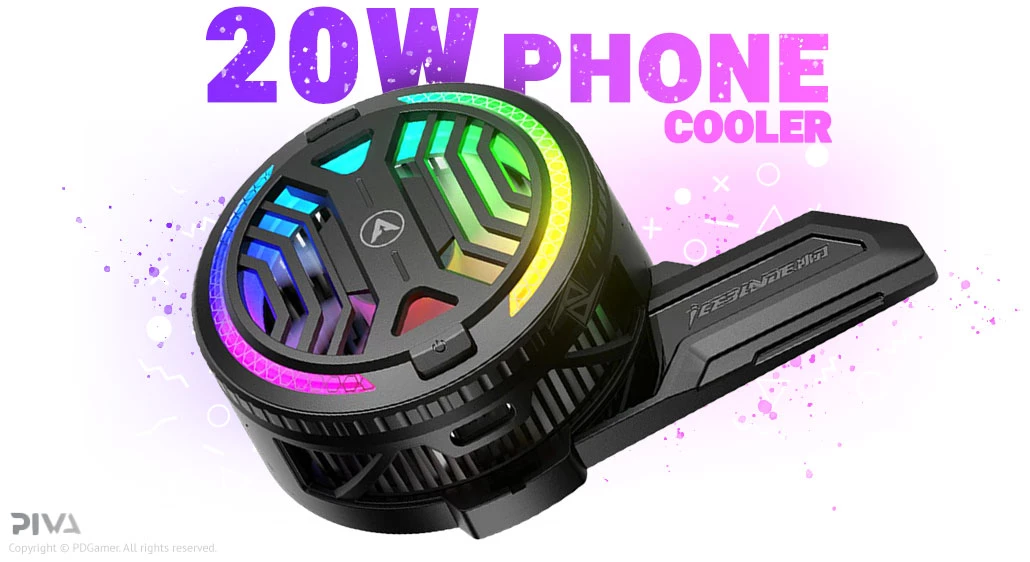 PIVA B20 Gaming phone cooler خرید خنک کننده موبایل پیوا با بهترین قیمت PIVA B20