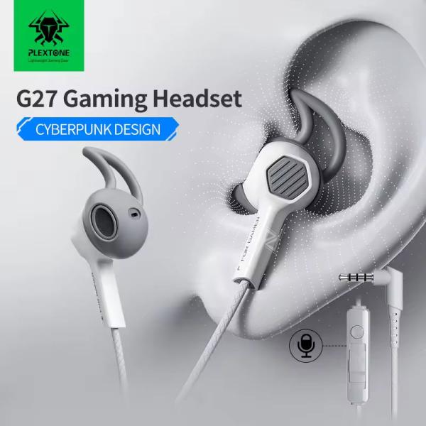 هندزفری گیمینگ سیمی پلکستون Plextone G27 White 3.5 mm