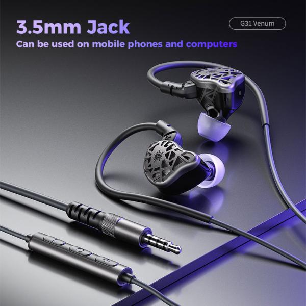 هندزفری گیمینگ سیمی پلکستون Plextone G31 Venum 3.5 mm