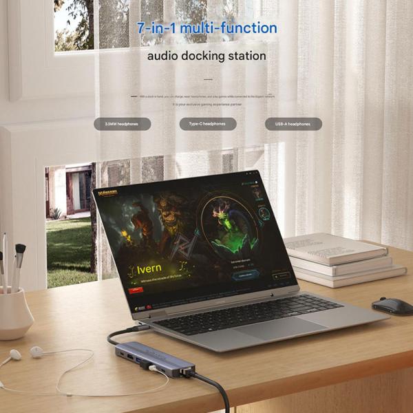 هاب و تبدیل گیمینگ حرفه ای سارافاکس Sarafox GS7 Type-C