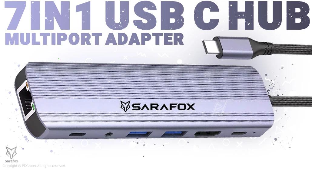 خرید هاب گیمینگ سارافاکس با بهترین قیمت Sarafox GS7 Type-C