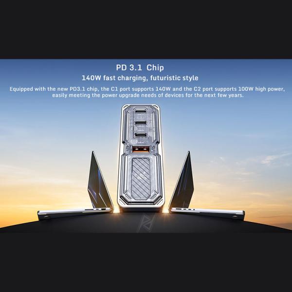 آداپتور حرفه ای و فست شارژ رد مجیک RedMagic DAO 140W Gan6 Pro Charger
