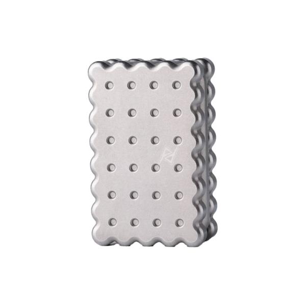 فیجت اسلایدر فلزی Three-Layer Magnetic Biscuit Slider Fidget Silver
