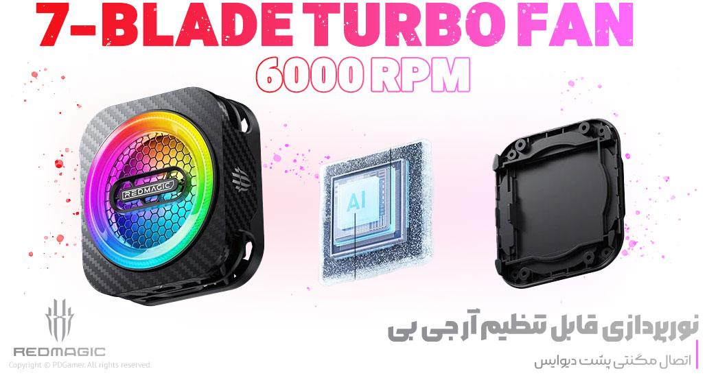 بهترین قیمت خرید خنک کننده موبایل VC Cooler 6 Pro Plus Black برند ردمجیک RedMagic