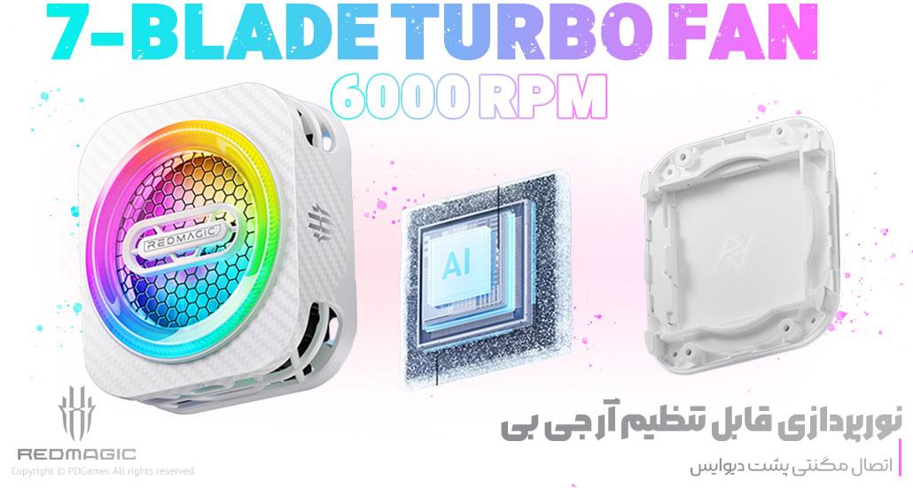 بهترین قیمت خرید خنک کننده موبایل VC Cooler 6 Pro Plus White برند ردمجیک RedMagic