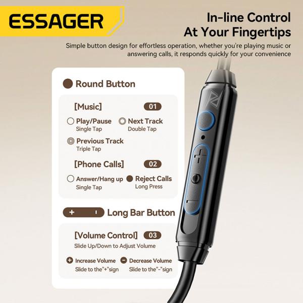 هندزفری گیمینگ سیمی اساگر ESSAGER G62 Type-C