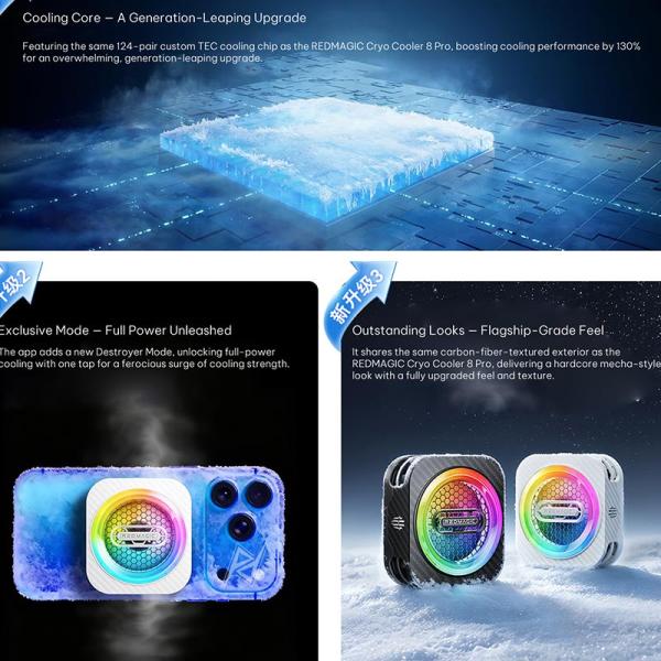 فن خنک کننده مگنتیک گوشی موبایل رد مجیک RedMagic VC Cooler 6 Pro Plus